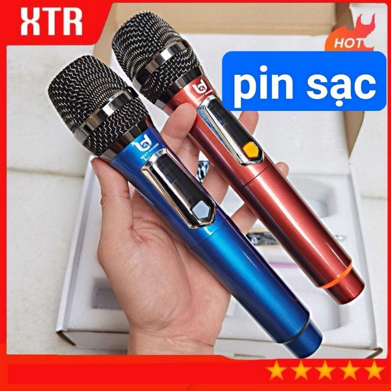 Micro Không Dây Pin Sạc W108, Mẫu Mới, chuyên dùng Karaoke cho Ampli, Loa Kéo, Sóng Mạnh, Hát Nhẹ