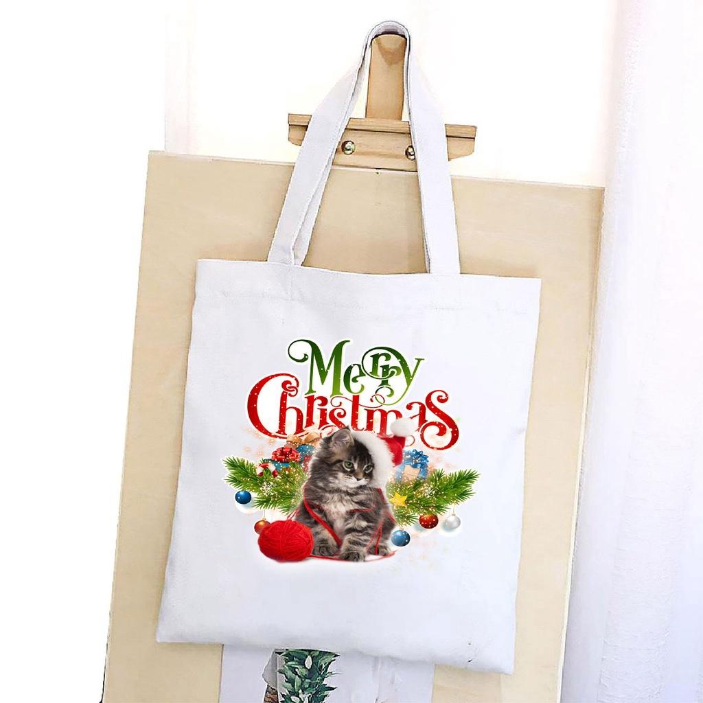 TÚI VẢI ĐEO VAI MEO COOL TOTE CANVAS BAG CÓ KHÓA KÉO SIZE LỚN 33x38cm PHONG CÁCH CÁ TÍNH HOT TREND aomif