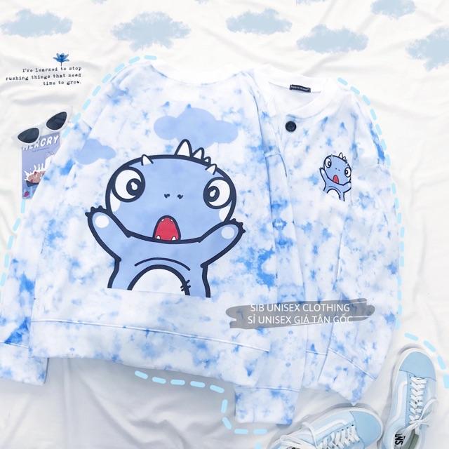 Áo cardigan SIB Clothing áo khoác form rộng unisex ulzzang loang in hình SIB008
