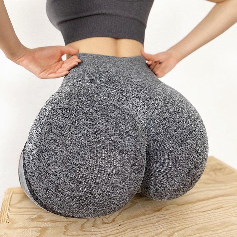 Quần đùi ngố chun mông tập gym yoga aerobic nữ chất dệt kim co giãn thấm hút( Quần lửng chun mông)