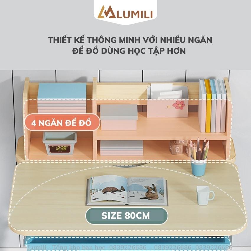 Bàn ghế học sinh chống gù chống cận R28 bàn học sinh thông minh cho bé nâng hạ dễ dàng nghiêng pittong size lớn cho trẻ