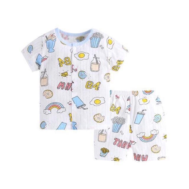 Bộ cotton giấy cộc tay cho bé