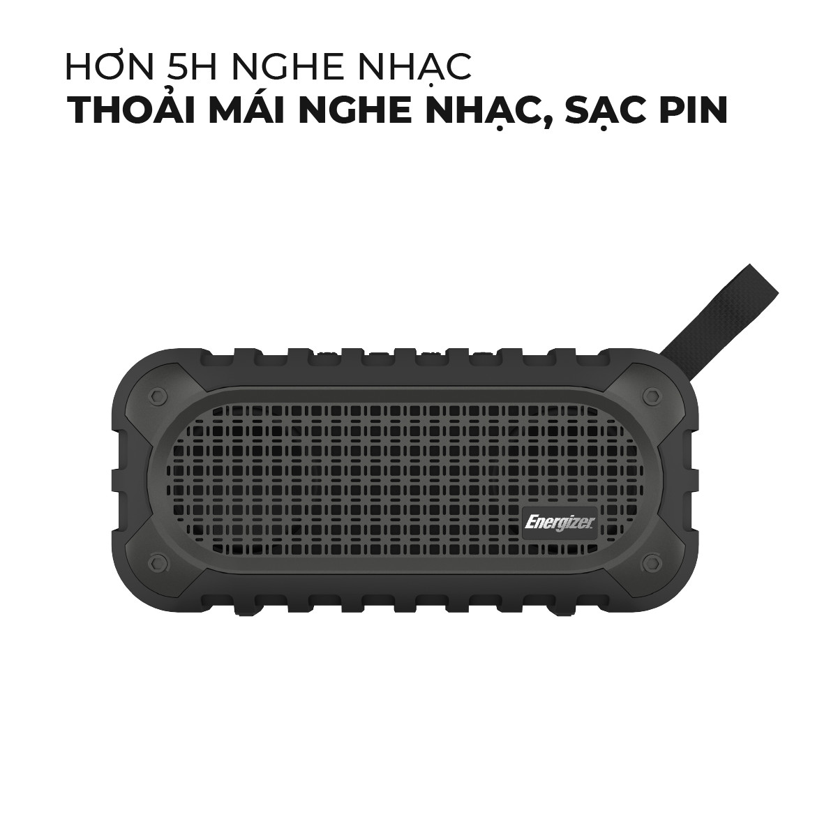 Loa Bluetooth di động Energizer BTS-106 kiêm sạc dự phòng - Kết nối bluetooth 5.0, Tích hợp micro, hỗ trợ FM radio, thẻ Micro SD, cổng sạc USB-A - HÀNG CHÍNH HÃNG