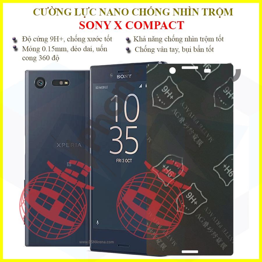 Dán chống nhìn trộm  dành cho Sony X Compact - Dán cường lực dẻo nano 9H+