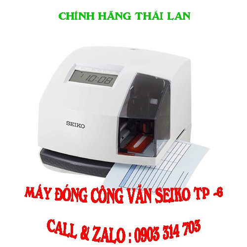 Máy đóng công văn SeiKo TP -6.Thiết bị ghi nhận thời gian trên các chứng từ, công văn.Bảo hành 12 tháng