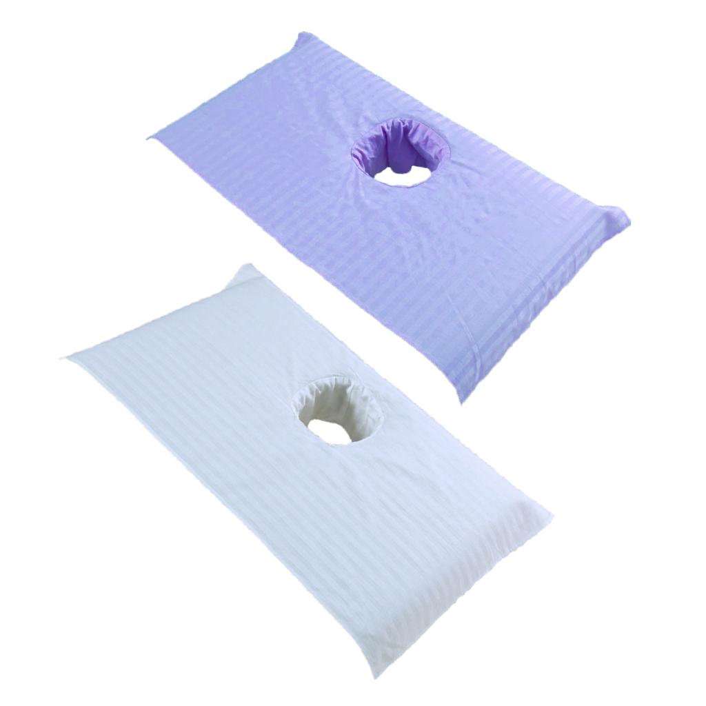 2x Soft Beauty Massage SPA Treatment Bed Cover Sheet With Breath Hole