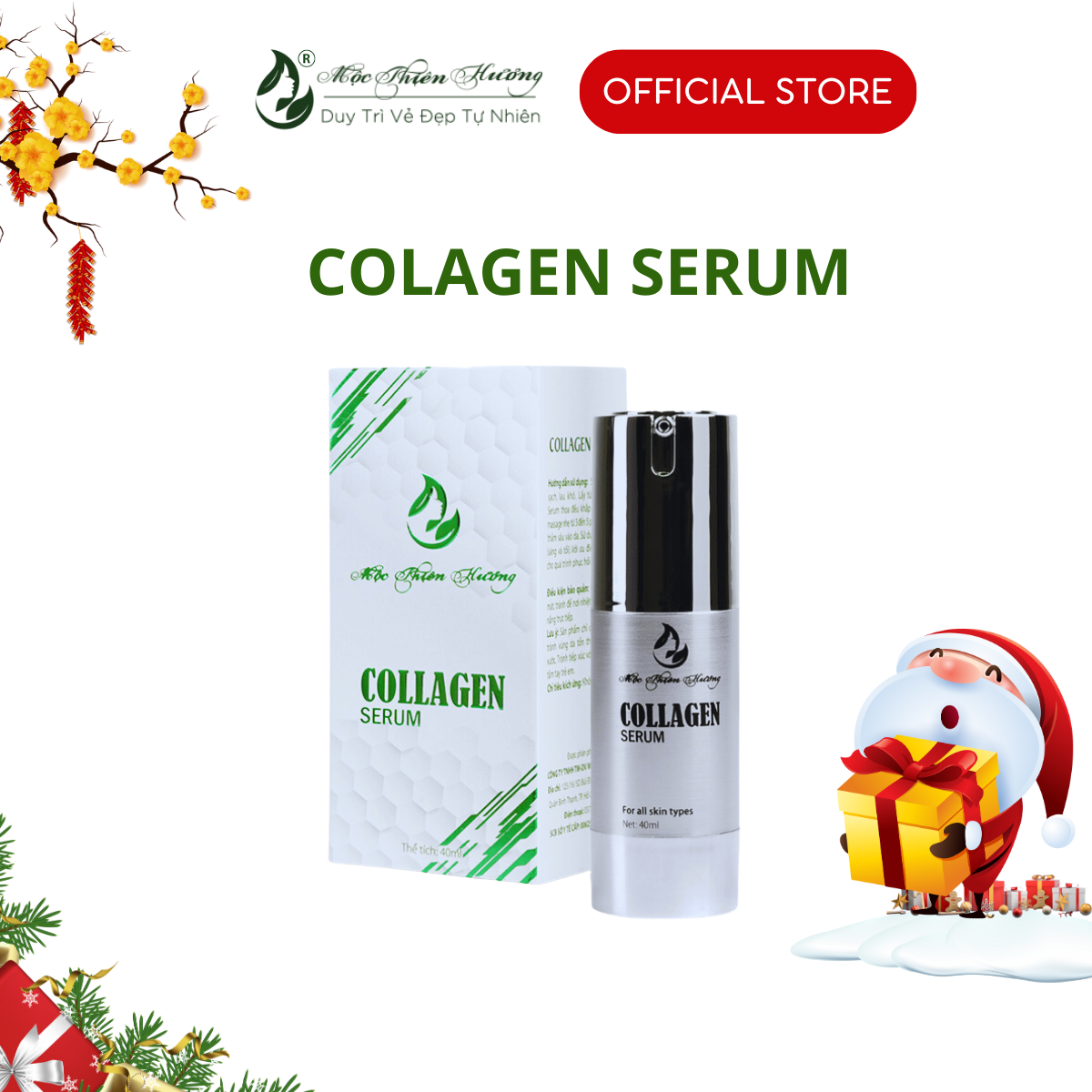 Serum Collagen Giúp Dưỡng Trắng Mịn Da - Mộc Thiên Hương