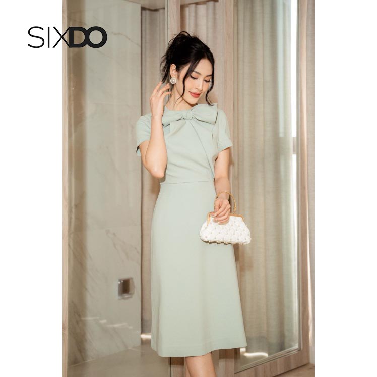 Đầm nơ midi thời trang SIXDO
