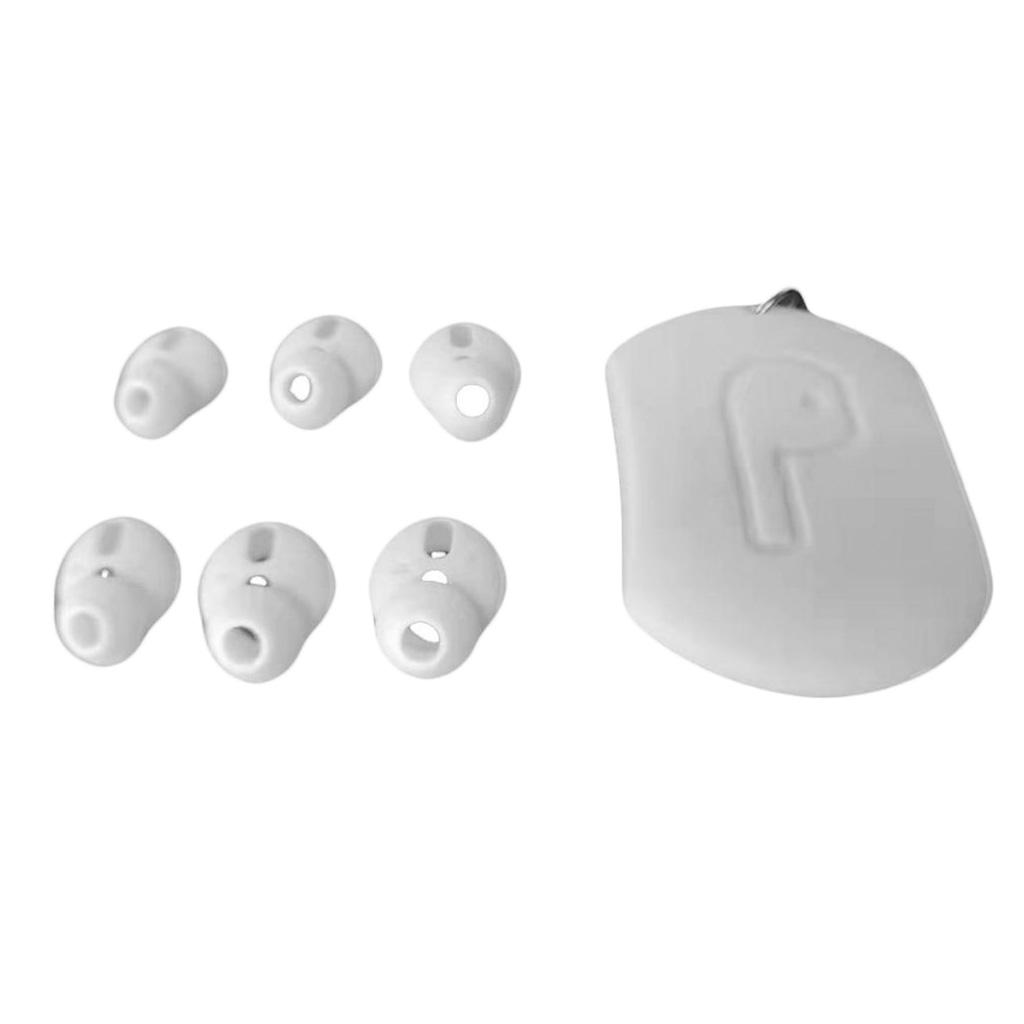 6 Pairs of Silicone Ear Pads Earbuds Eartips with Case for Airpods Headphones