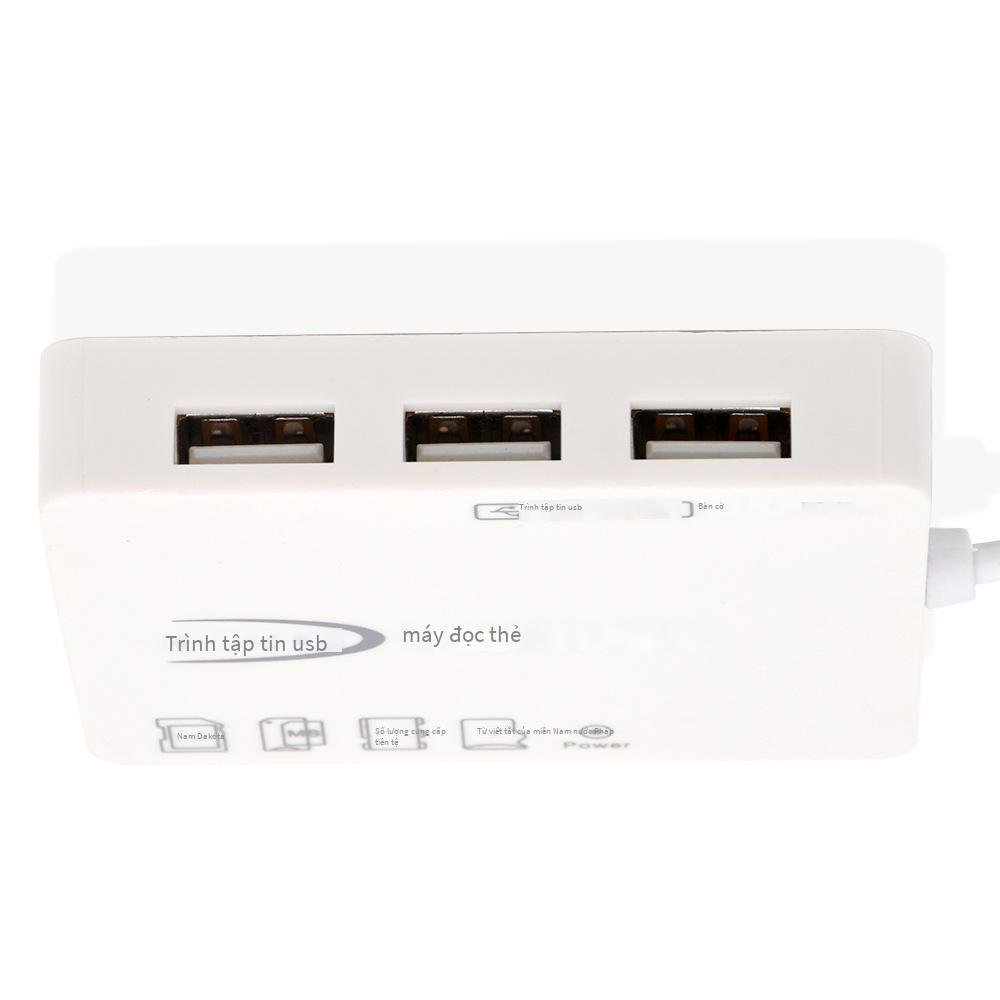 Đầu đọc thẻ HUB USB 2.0 siêu mỏng kiểu dáng mới nhất DM-HC03 đa chức năng COMBO 3 cổng