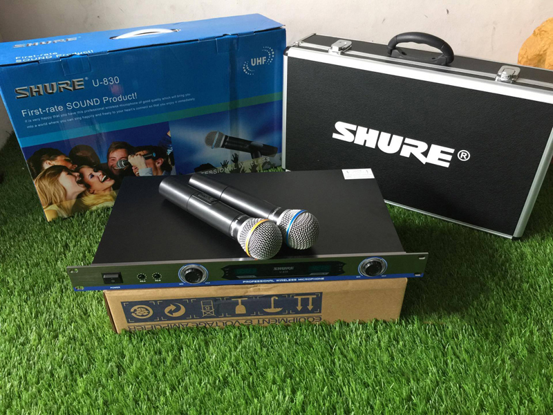 Micro không dây Shure U830 - Mic karaoke gia đình, sân khấu - Độ nhạy cao, bắt sóng xa, chống hú rít - Thiết kế sang trọng, bắt mắt -  Dễ dàng phối ghép với các thiết bị âm thanh khác - Hàng nhập khẩu loại I