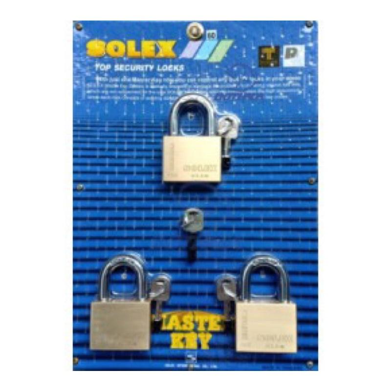 Bộ 3 ổ khóa Solex R60 thân đồng rộng 60mm 4 chìa chủ Master Key - MSOFT