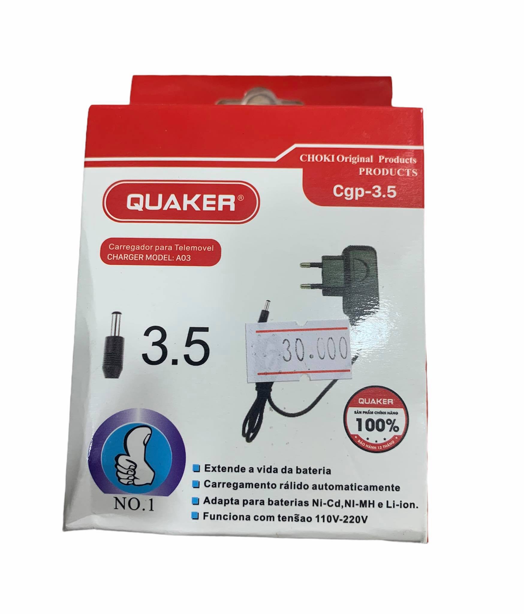 Sạc dành cho điện thoại Nokia 110i, 1110i Quaker ( Chân to ) - Hàng Nhập Khẩu