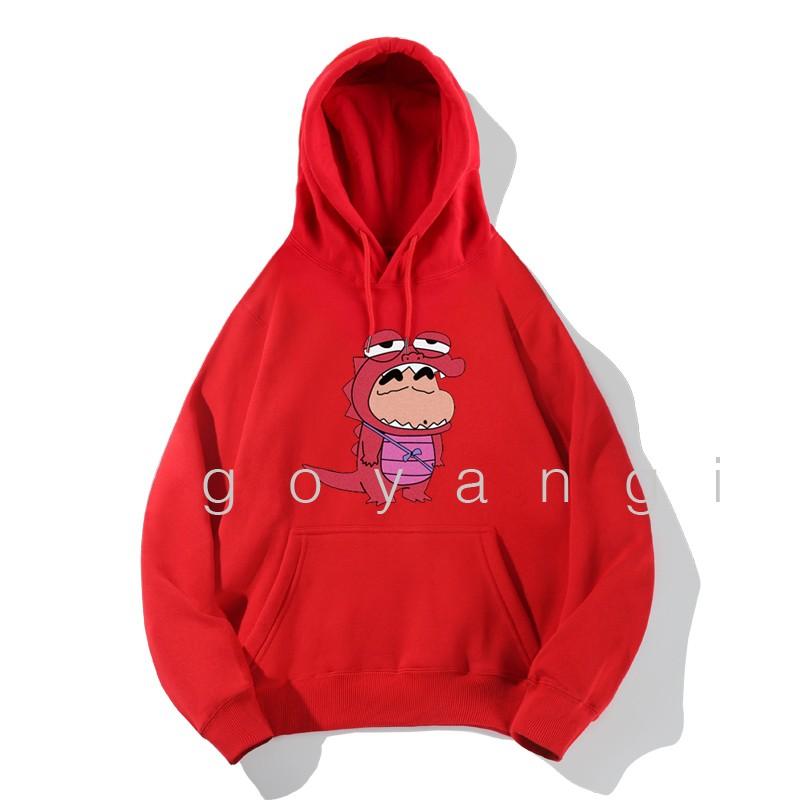 Áo hoodie goyangi Shin khủng long oversize phong cách hàn quốc