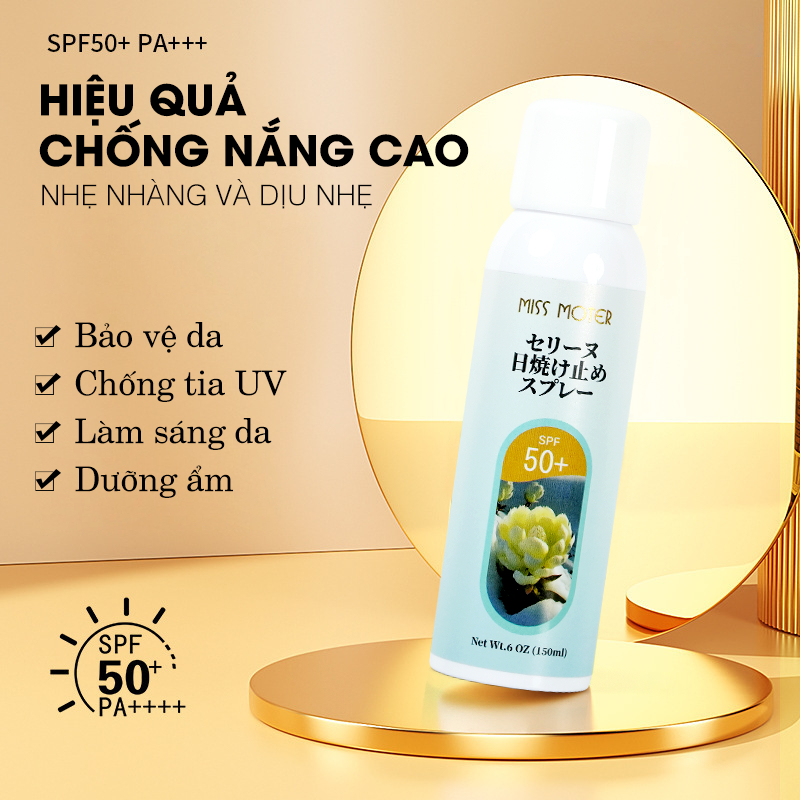Xịt Chống Nắng Body Miss Moter Sunscreen Body Sen Tuyết Nhật Bản 150ml SPF5