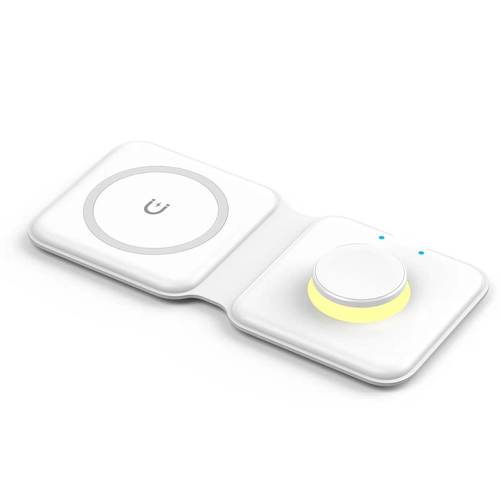 Charging Dock Stand 15W Fast Foldable Silicone White