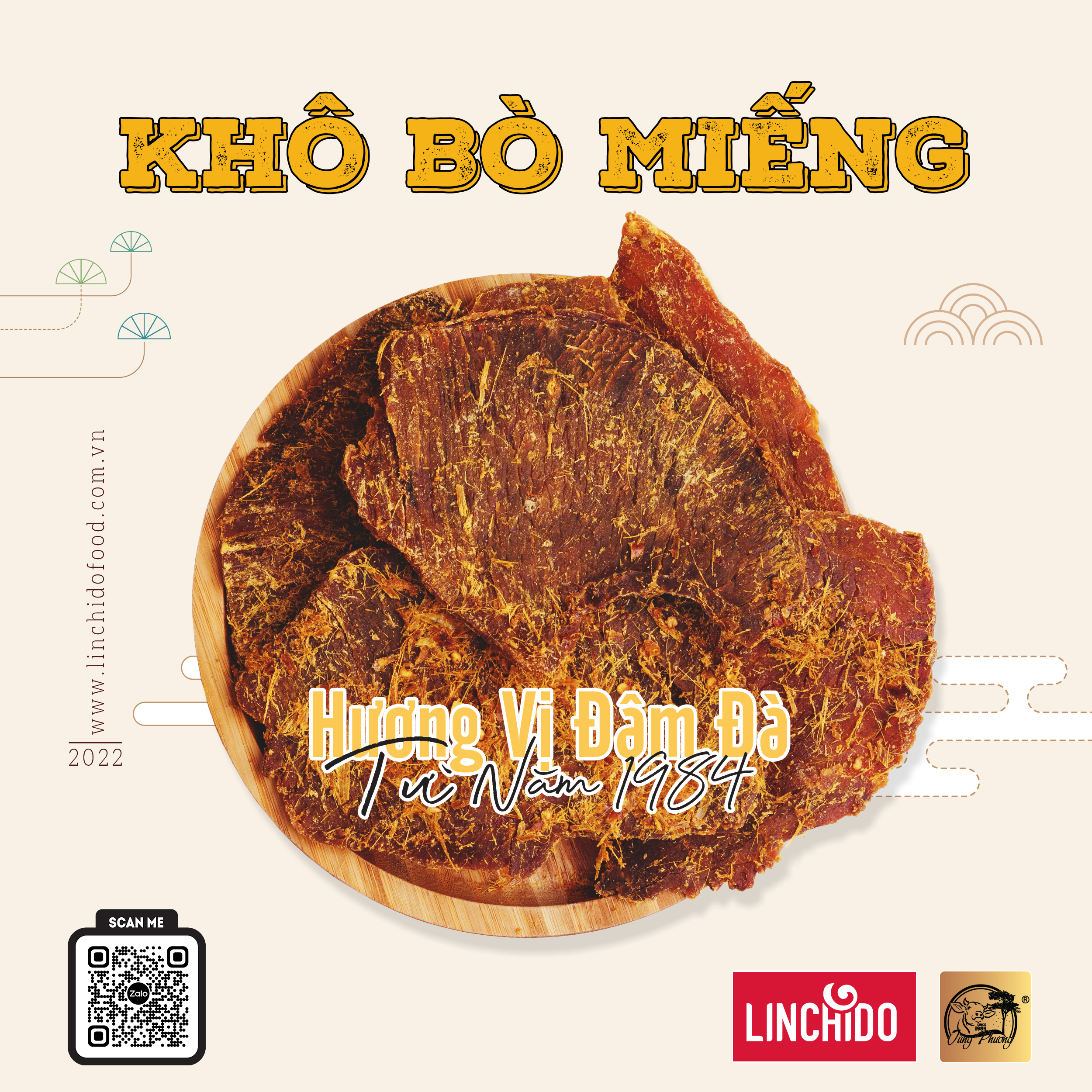 Khô Bò Miếng _ Tùng Phương Du Ký _ Loại 100 Gram