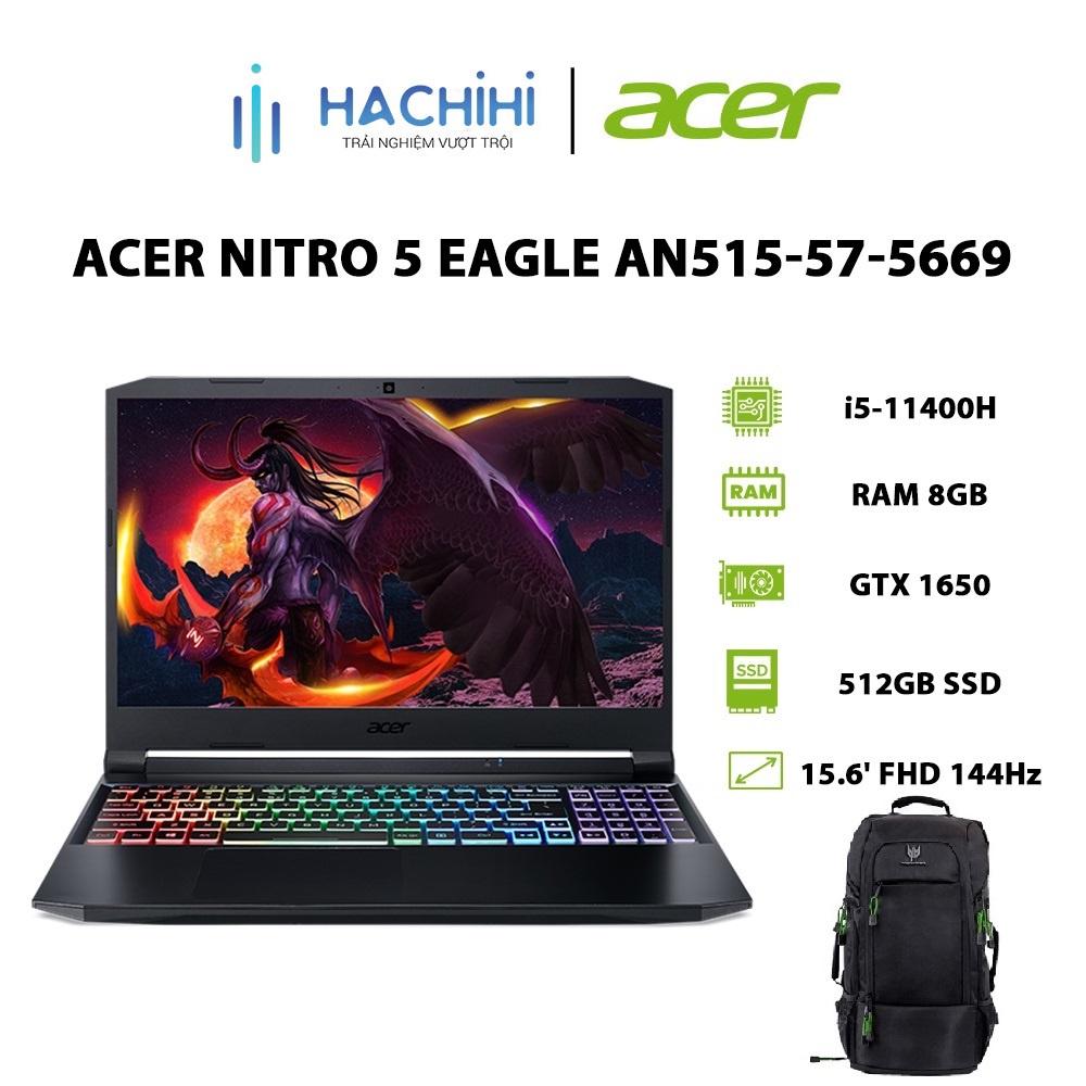 Laptop Acer Nitro 5 Eagle AN515-57-5669 i5-11400H | 8GB |512GB |GTX 1650 |15.6' FHD 144Hz Hàng chính hãng