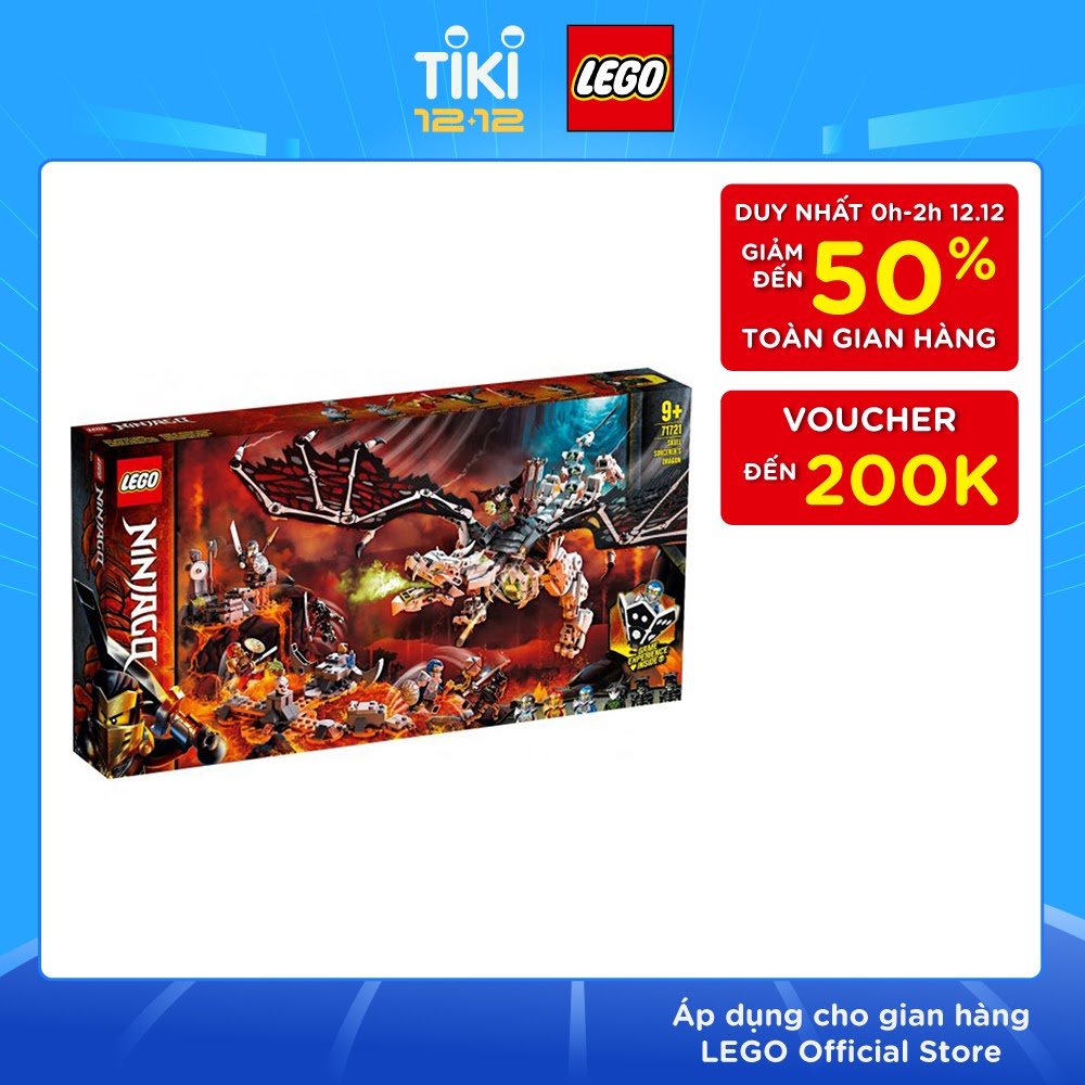 Đồ chơi lắp ráp dành cho trẻ em LEGO NINJAGO Rồng Thần Của Phù Thủy Đầu Lâu 71721