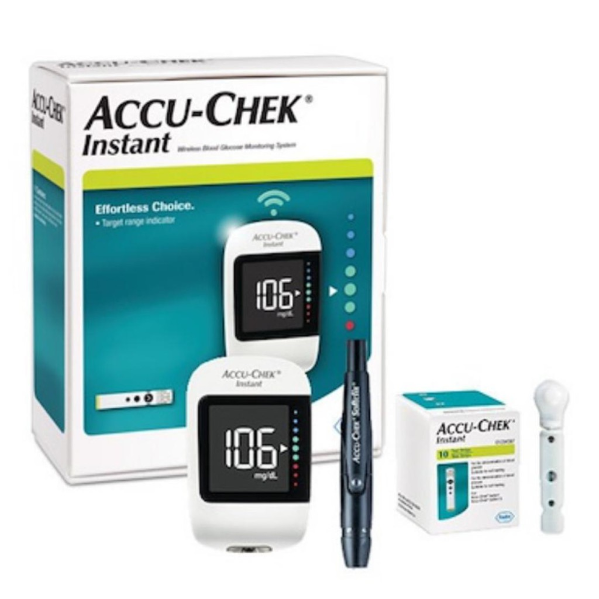 [COMBO] Máy đo đường huyết và que thử đường huyết Accu-Chek Instant, Nhập khẩu chính hãng, Tiêu chuẩn Châu Âu