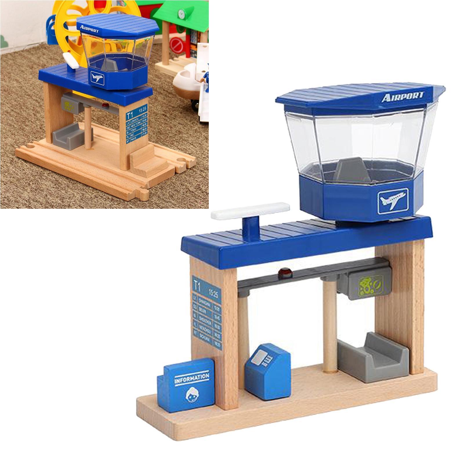 Wooden  Railway Track Accessories Scene    Terminal