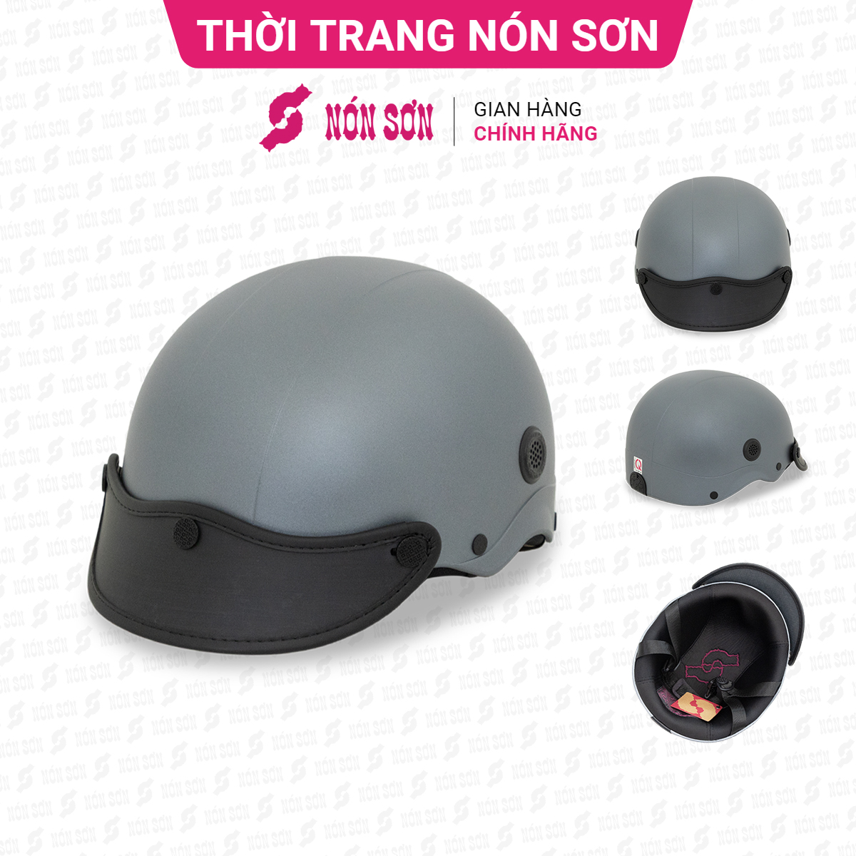 ƯU ĐÃI - Mũ bảo hiểm lỗ thông gió NÓN SƠN chính hãng ATG-XM188