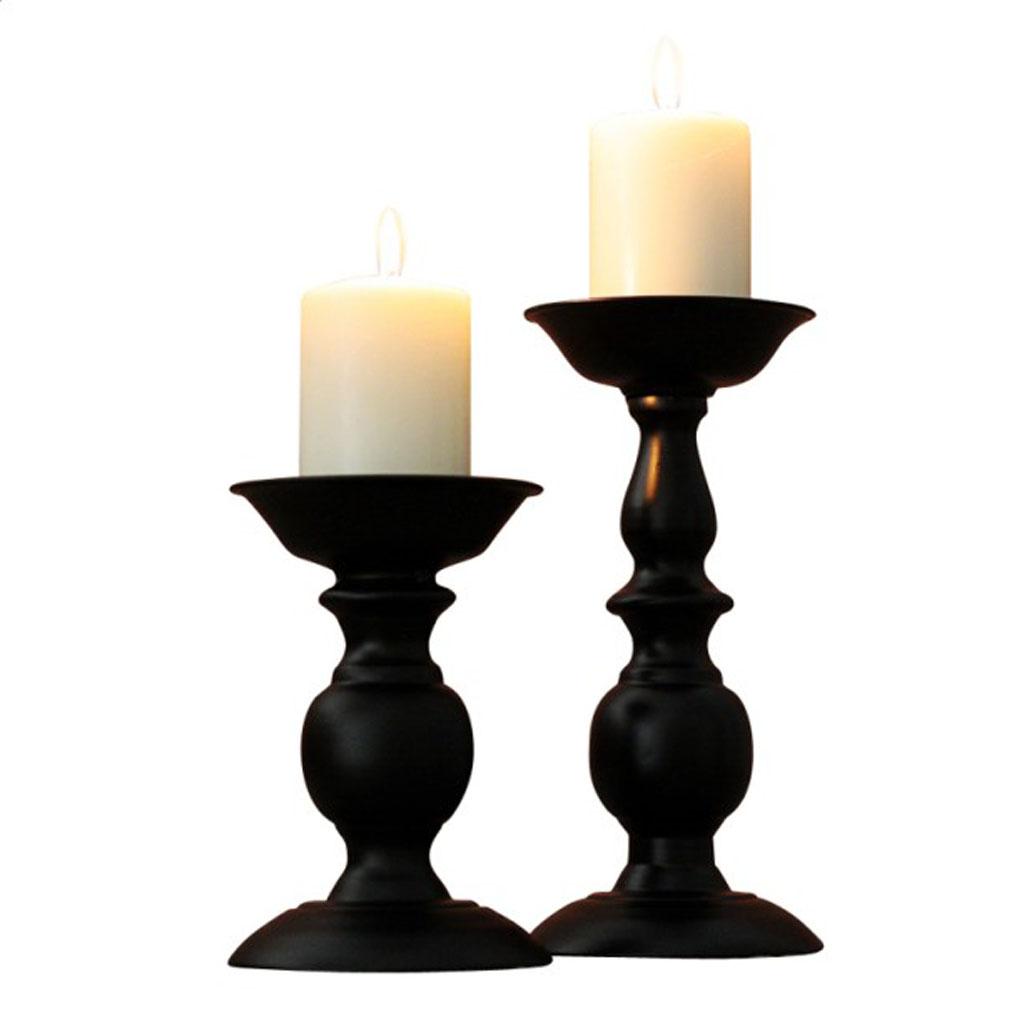 2X Iron Candle Holder Tea Light Candle Holders Stand Wedding Centerpiece L