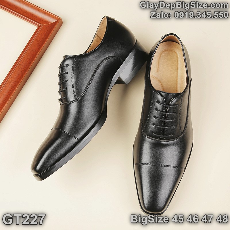 Giày da công sở, giày tây cỡ lớn 45 46 47 48 cho nam cao to chân ú bè. Big size leather shoes for wide feet