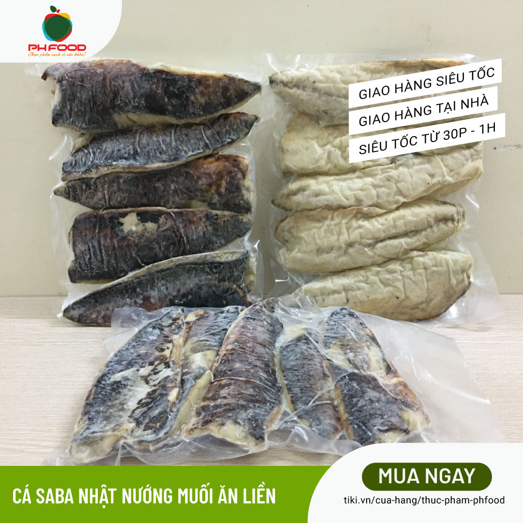 [Chỉ giao HN] - Cá Saba Nhật Nướng Muối Ăn Liền Đóng Túi 1Kg