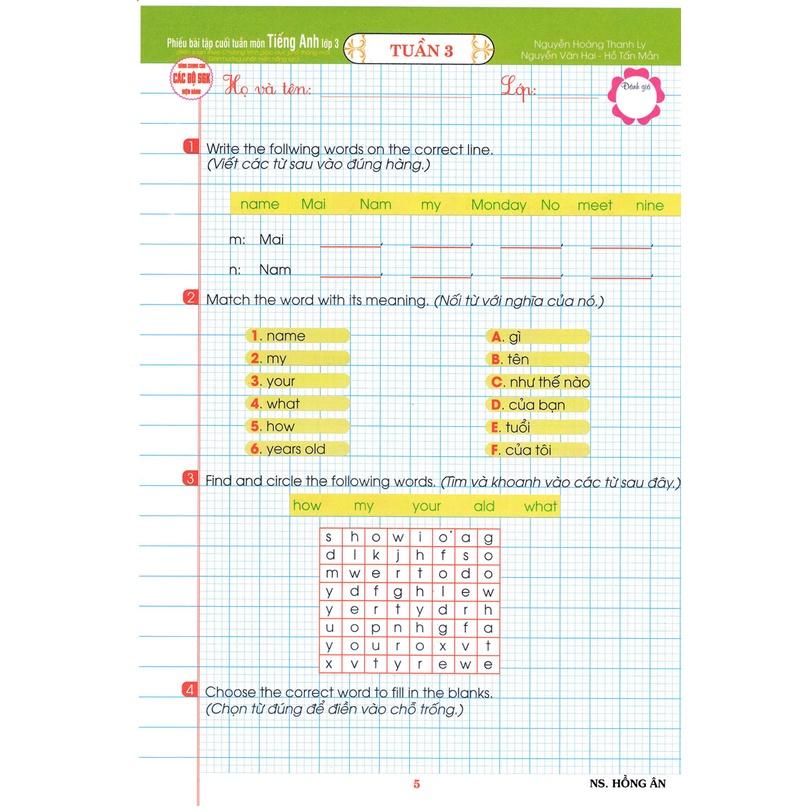 SÁCH - phiếu bài tập cuối tuấn môn tiếng anh lớp 3 (biên soạn theo chương trình gdpt mới)