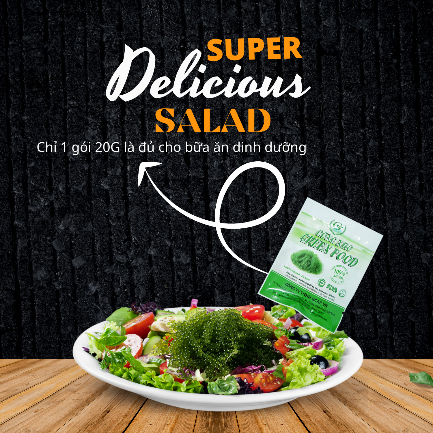 Rong nho biển GREEN FOOD - Sea grapes - Giàu vitamin, khoáng chất và các axit amin