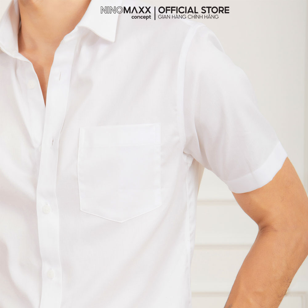 N&amp;MCLUB Áo Sơ Mi Nam Tay Ngắn chất vải cotton 2104113