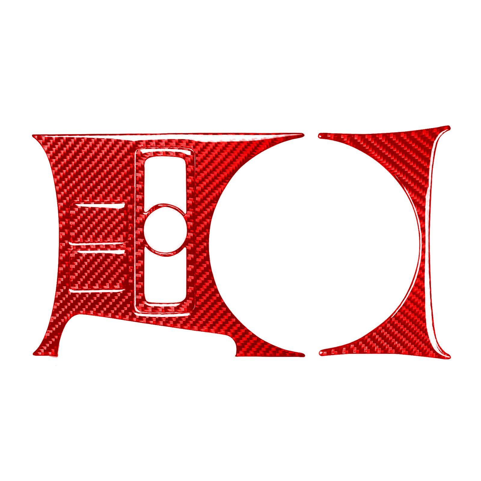 Carbon Fiber Center Console Gear Panel Cover Replacement for