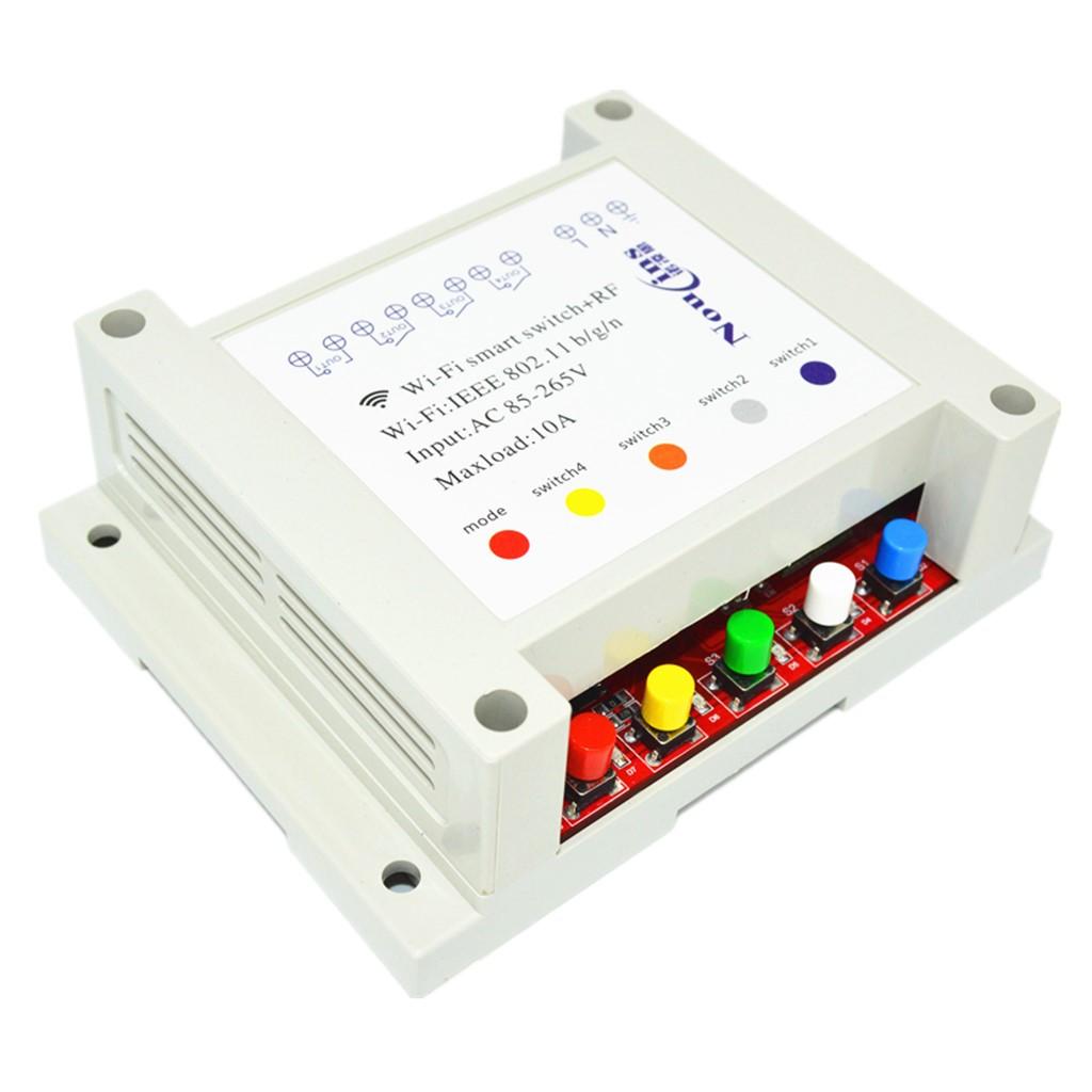 AC85-265V 4 Channel Wireless Remote Control WiFI Smart Home Switch 433MHz #5