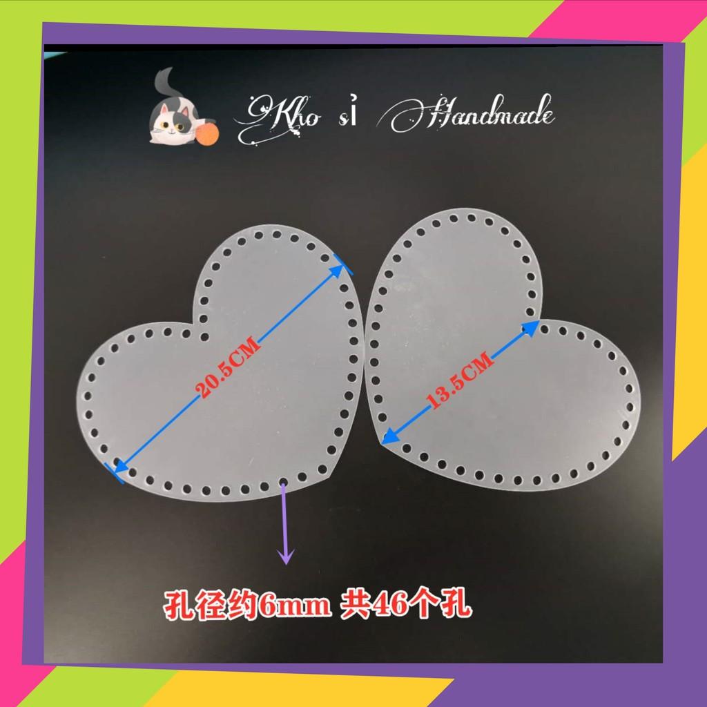 Mica trái tim nhọn đầu chuyên làm túi xách handmade