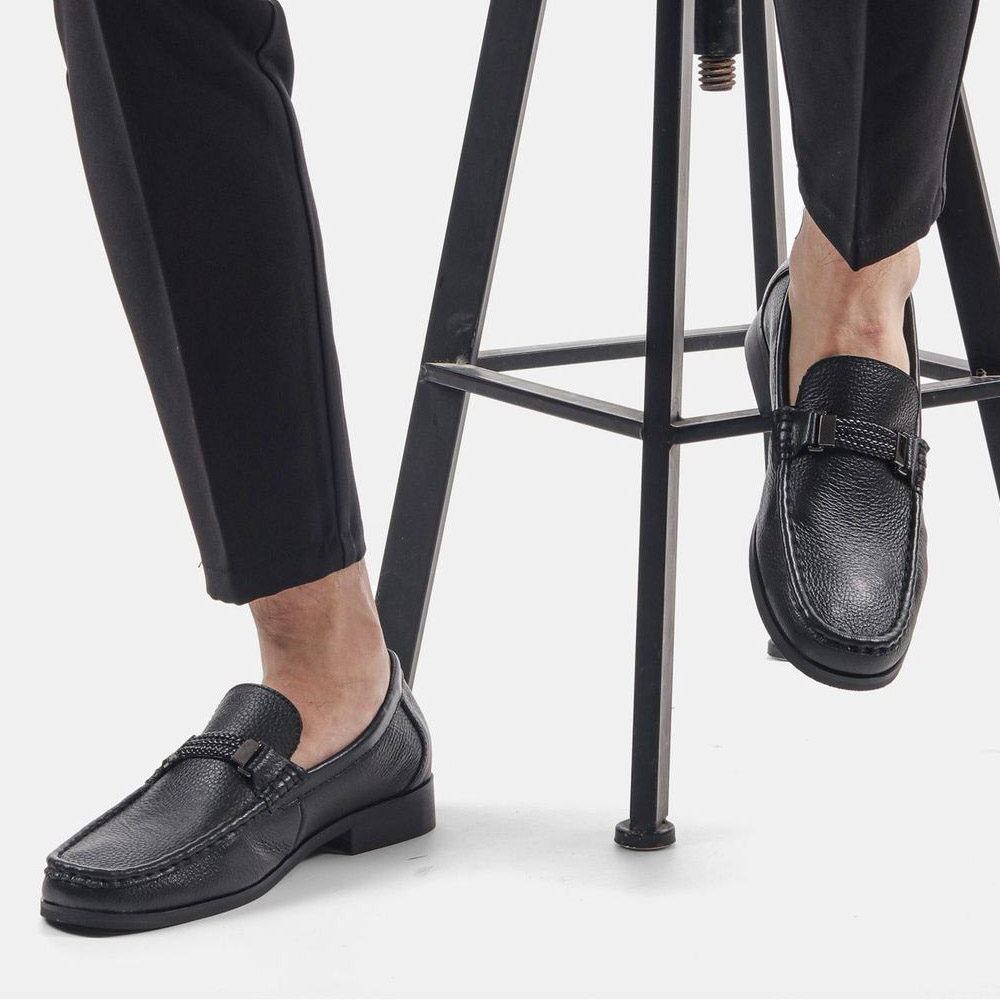 Giày tây lười công sở, giày xỏ penny loafer big size cỡ lớn Eu:45-46 cho nam cao to chân ú bè - GT199