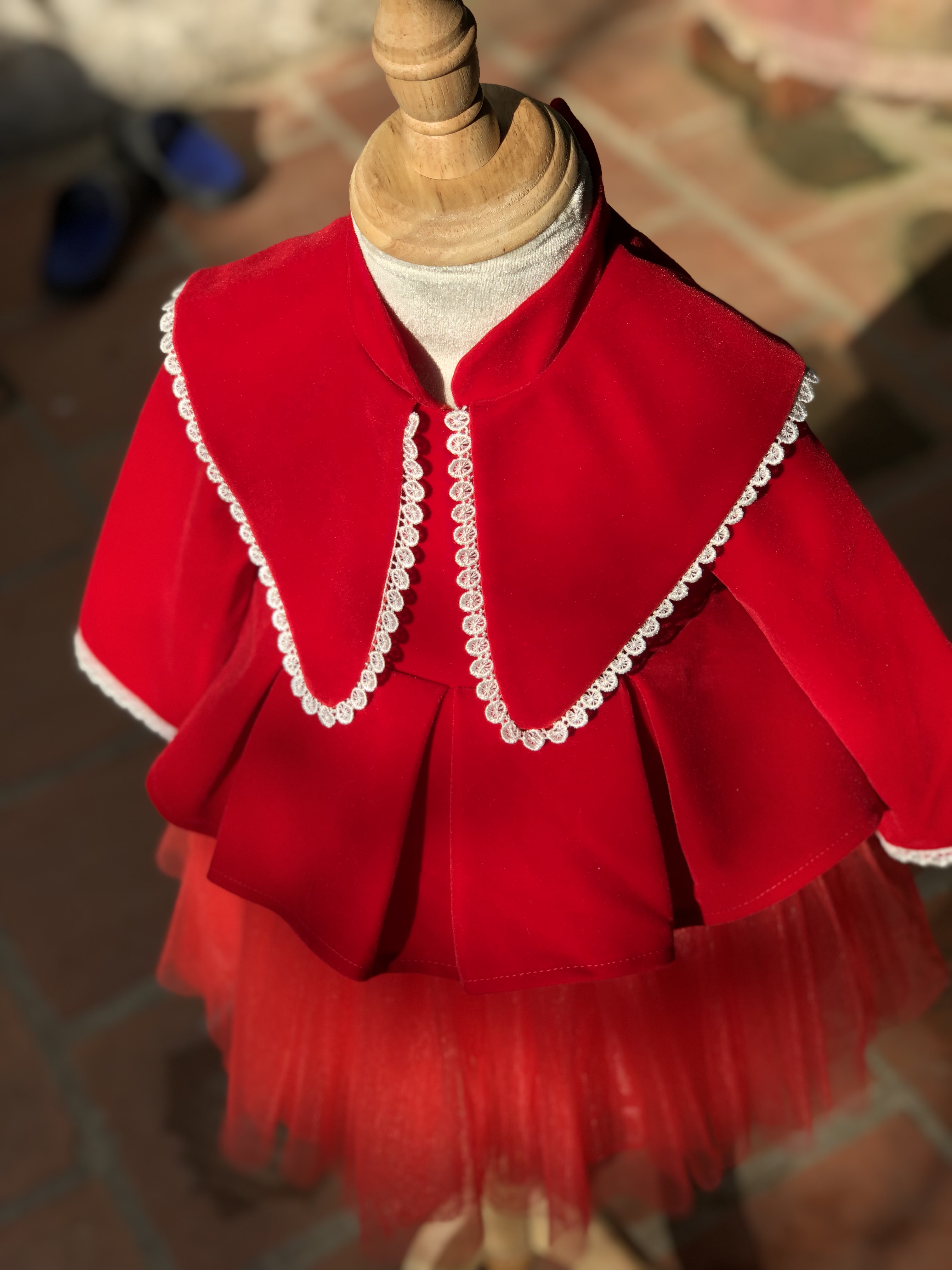 Váy nhung cho bé, váy bé gái thu đông BabyShine chất nhung đỏ cao cấp, phù hợp cho bé mặc vào mùa đông, các dịp lễ tết, sinh nhậl, size 8kg-26kg(1-8 tuổi)