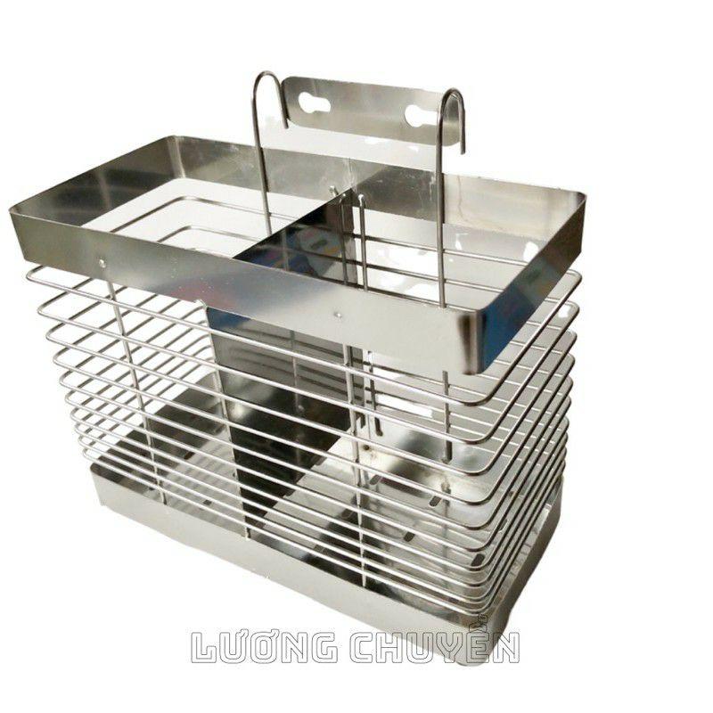 Giỏ đựng đũa 1/ 2 ngăn inox loại đẹp