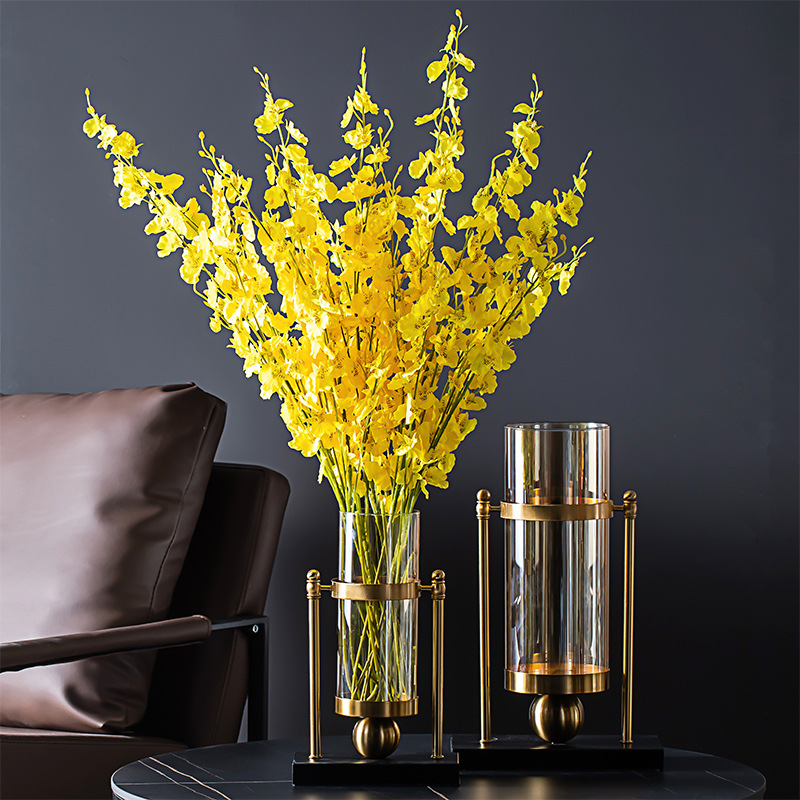 Bình Hoa Thủy Tinh Hợp Kim Sang Trọng Cao Cấp Kiểu Châu Âu DECOR LUXURY - Hàng Nhập Khẩu