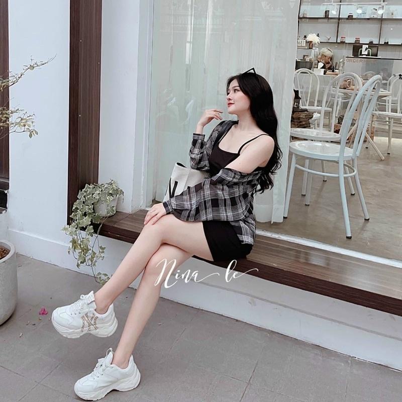 Đầm 2S body + sơ mi caro bigsize 60=&gt;90 tuy chiều cao ( ĐẦM ĐI TIỆC/ DẠO PHỐ ĐI CHƠI)