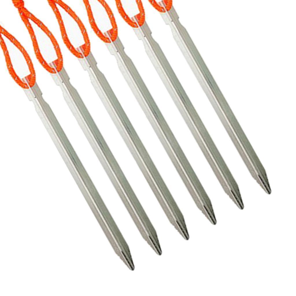24Pack Heavy Duty Aluminum Tent Stake Y-Beam Tent Peg Tent Nails Yellow
