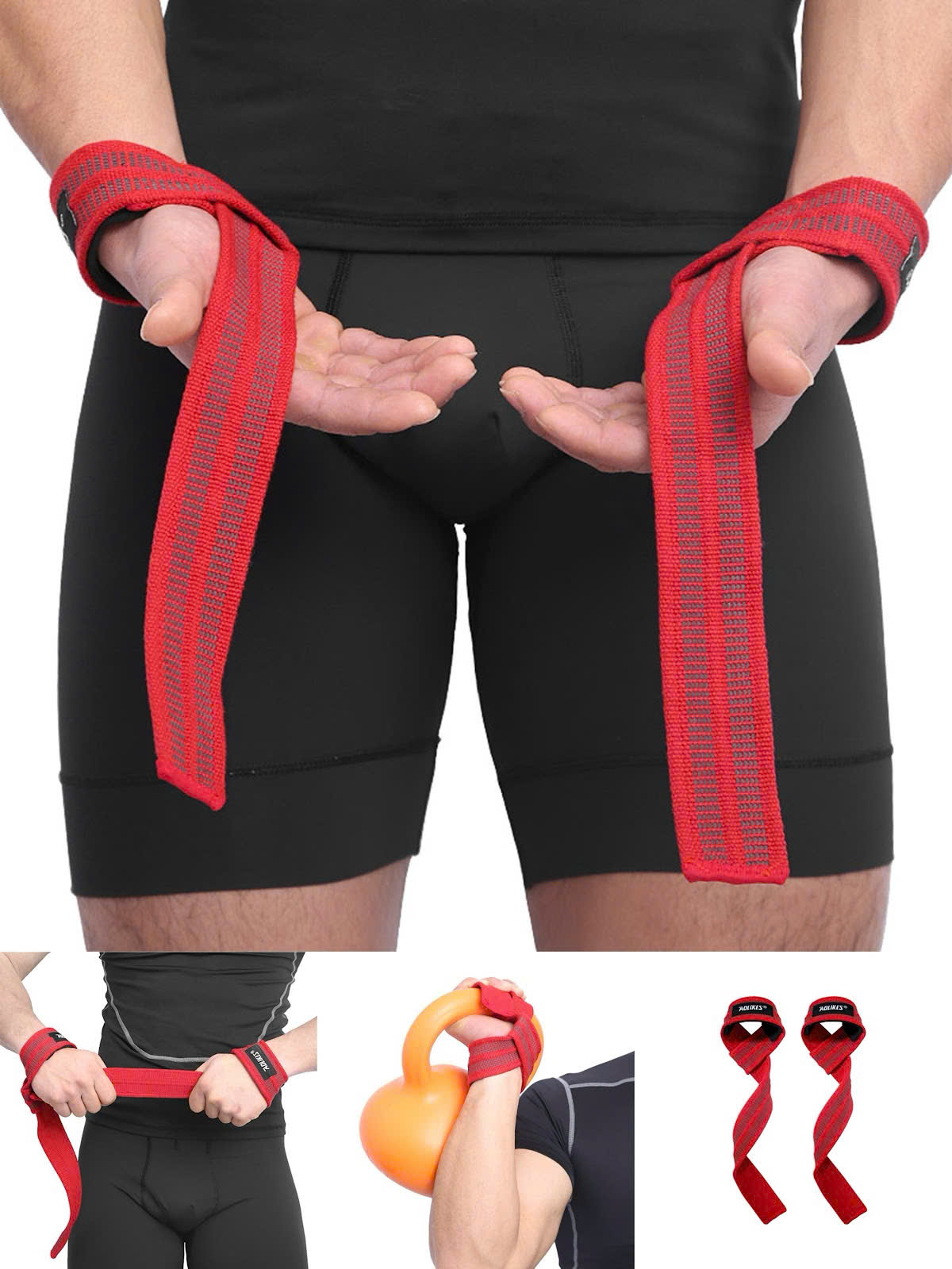 Dây kéo lưng, Dây đai cổ tay nâng tạ tập gym  AOLIKES 7635 trợ lực cổ tay sport wrist bands