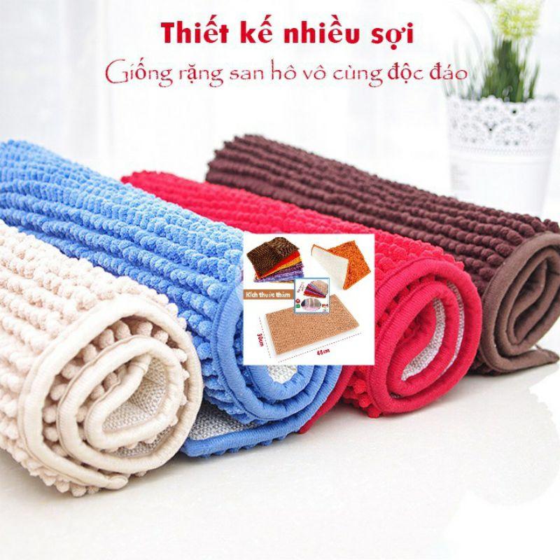Sét 5 Thảm lau chân san hô đinh cao cấp siêu thấm chống trơn trượt