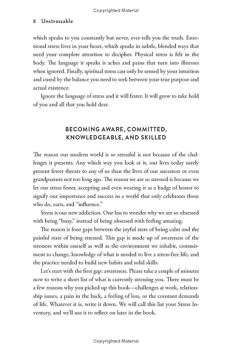 Sách ngoại văn: Unstressable - A Practical Guide To Stress-Free Living