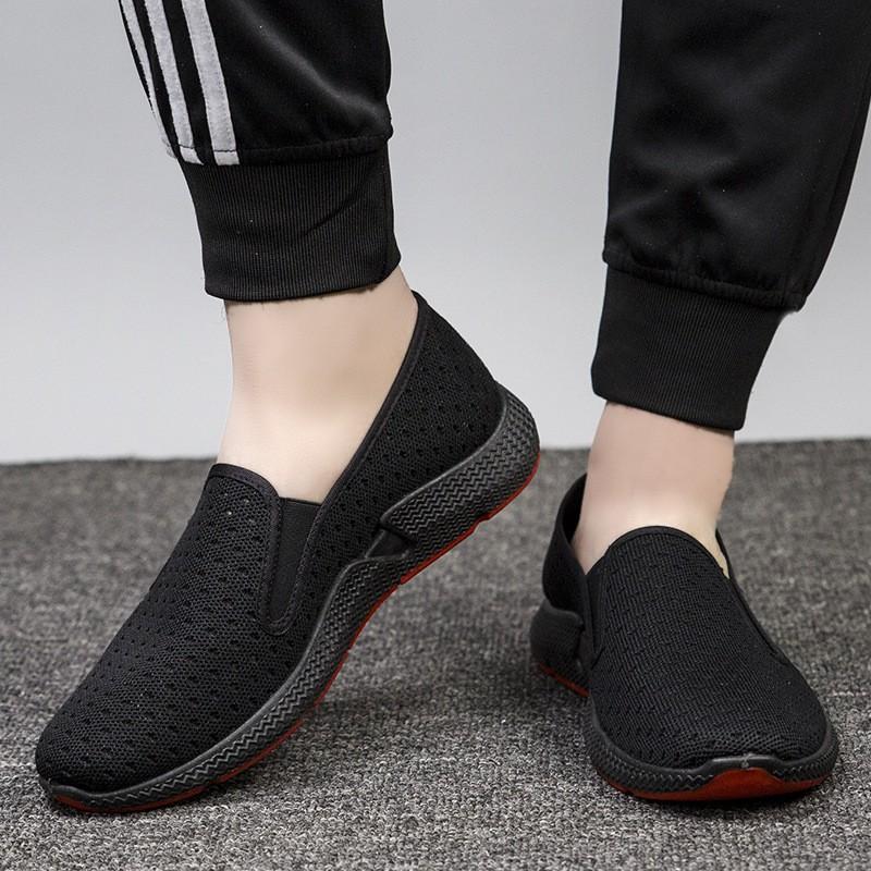 Giày nam extra Giày Lười Vải Nam Có Lỗ Thoáng Khí S60 Kiểu dáng cơ bản
