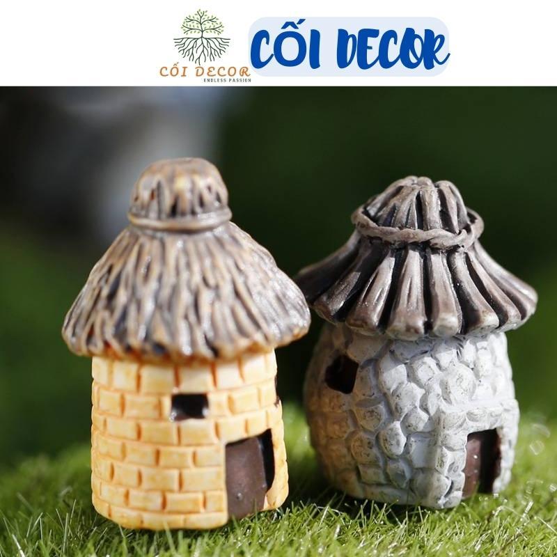 Tiểu cảnh mini Terrarium ️ Nhà cổ thổ dân mini trang trí sen đá, sân vườn, bể cá, bể terrarium