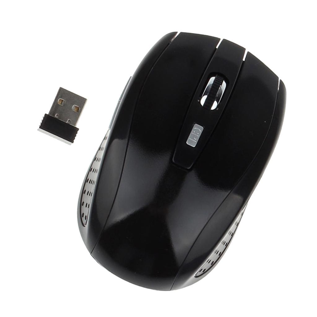 Wireless Optical Mice with USB 2.0 Receiver for PC Laptop Black