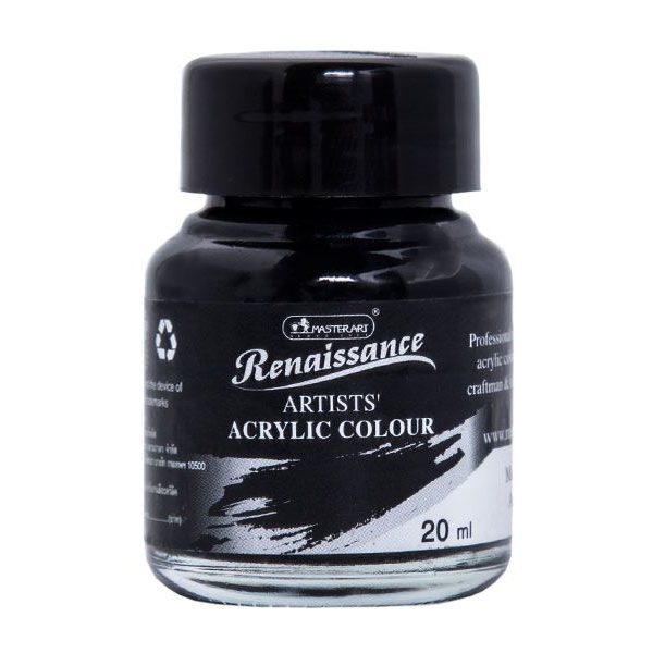 Bộ 2 Màu Nước Renaissance 20ML Đen Mars Black (BT)#130