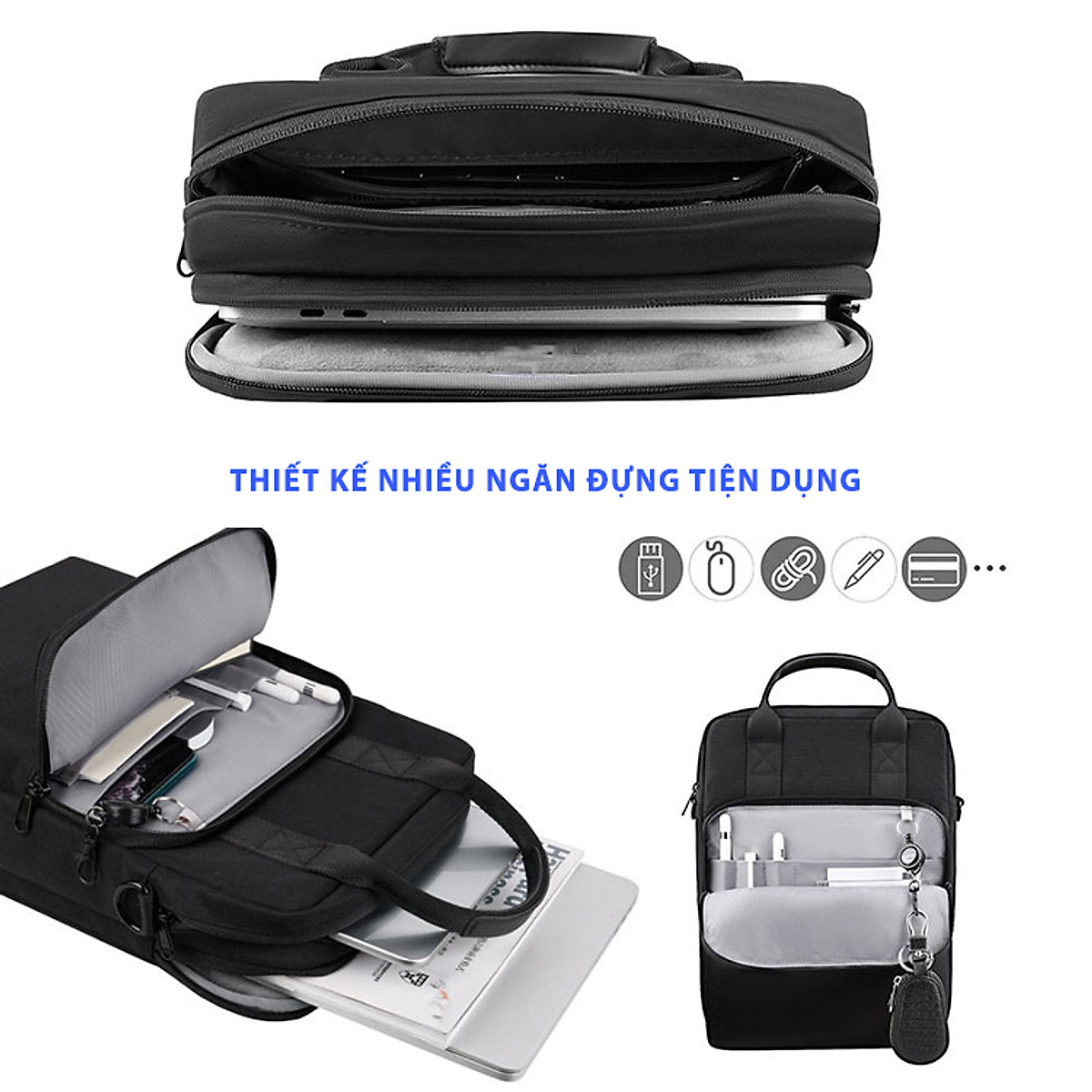 Túi đeo dọc dành cho Laptop, Macbook, iPad 13 inch Vertical Pro - Chống sốc, Chống Nước - Hàng Chính Hãng