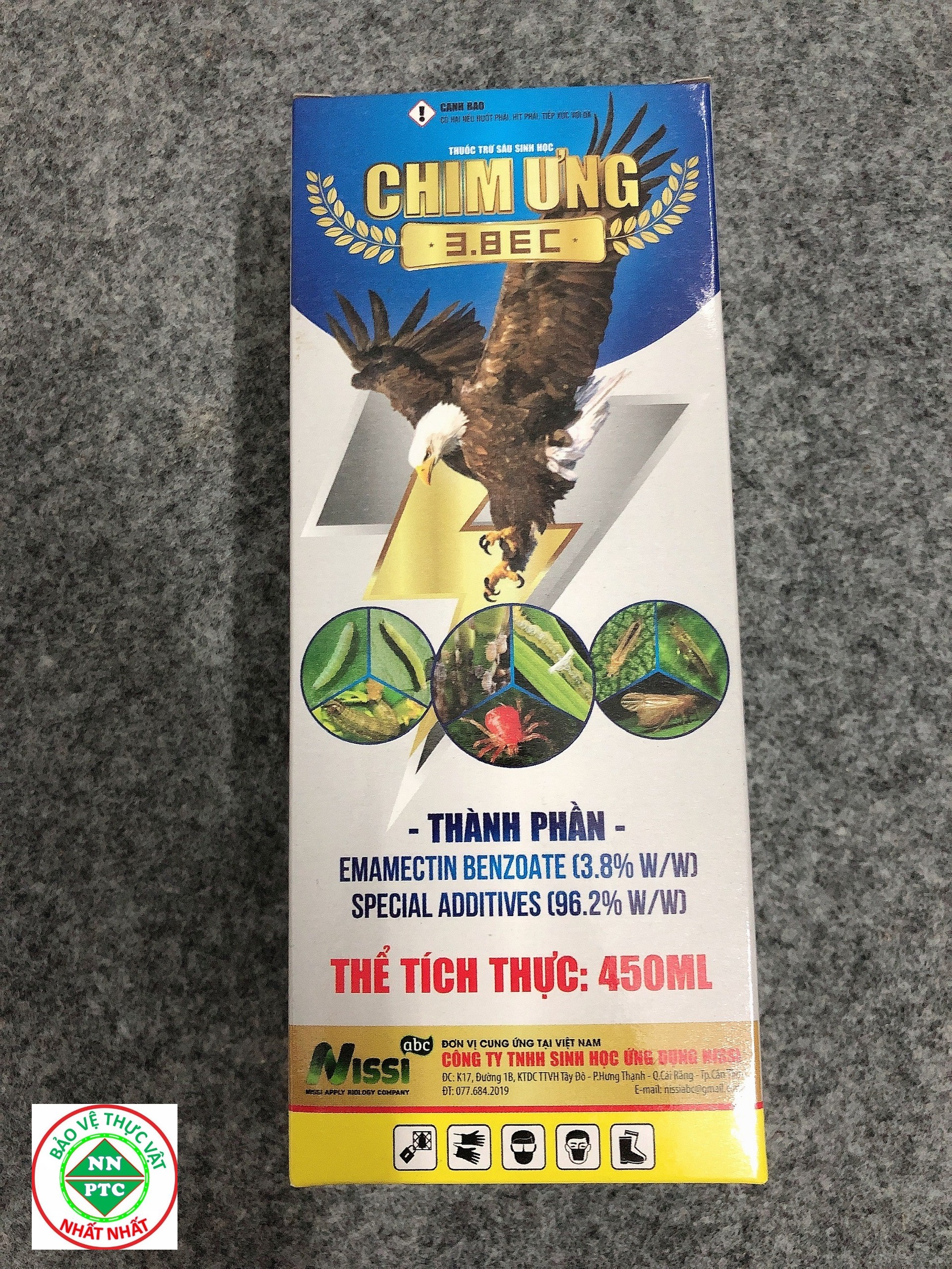 CHIM ƯNG 3.8EC Diệt Sâu Sinh Học Trên Lúa,Bắp Cải,Dưa Hấu,Chè,Cam.
